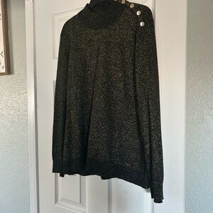 Calvin Klein Collection Black and Gold Sweater